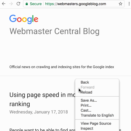 Chrome Geliştirici Araçları