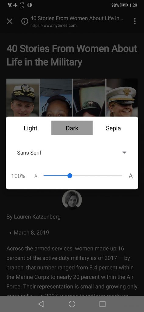 Chrome'un Karanlık Modu