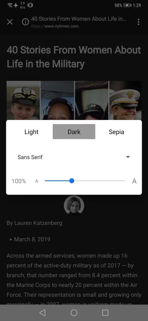 Chrome'un Karanlık Modu