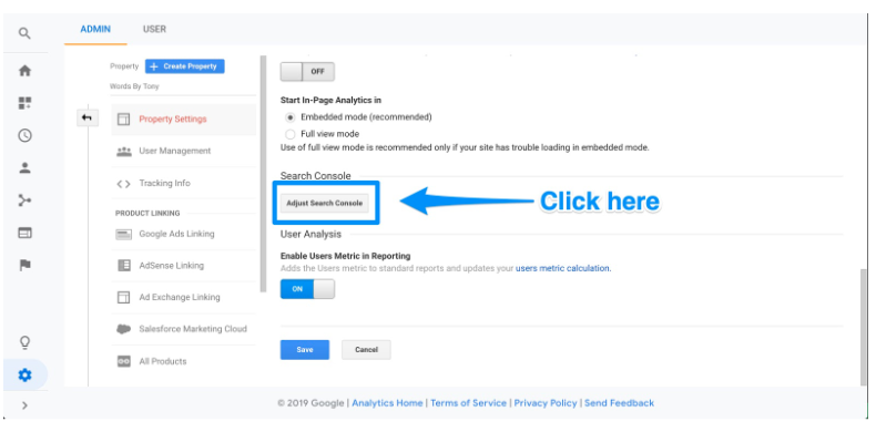 Google Analytics Arama Konsolu Ayarlama