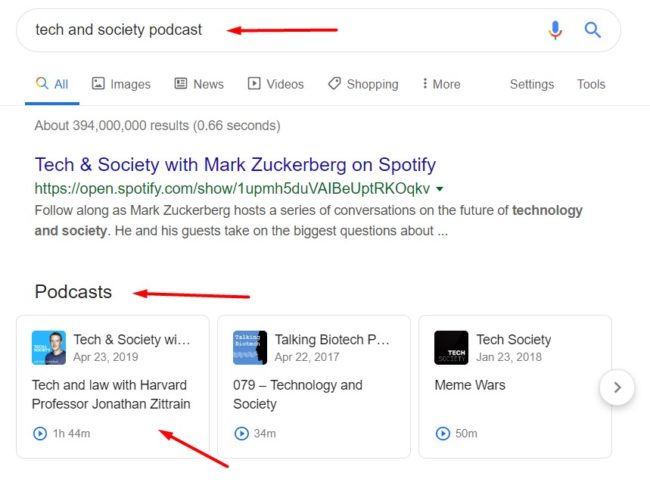 Podcast araması sonuçları