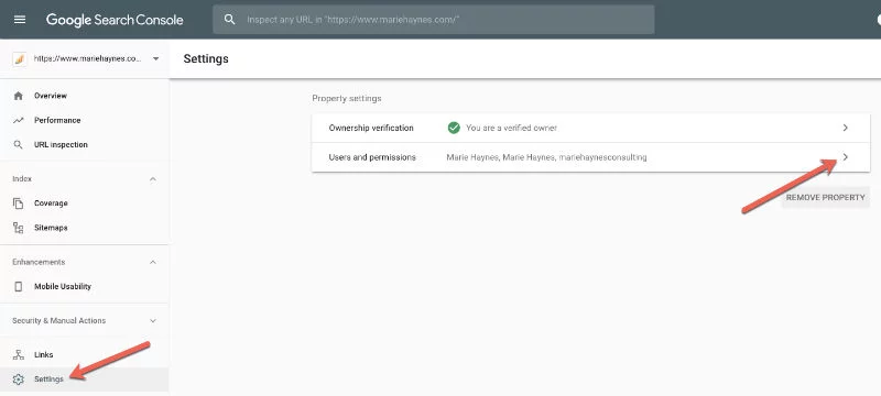 Google Search Console Kullanıcı Ekleme
