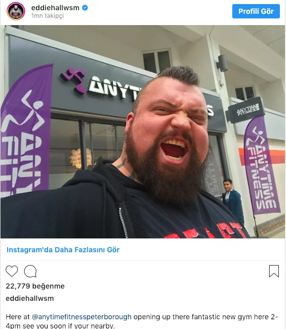 Influencer Eddie Hall