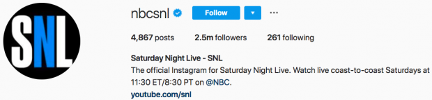 Saturday Night Live Instagram