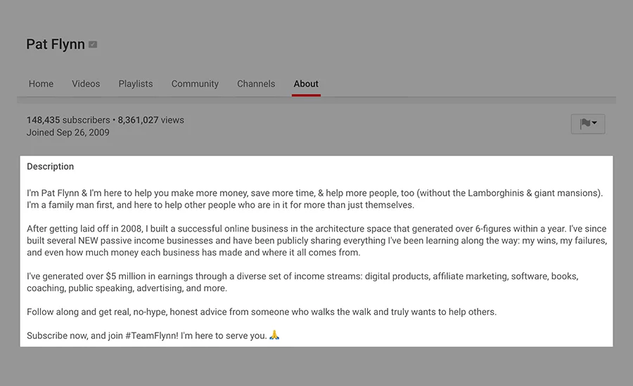 Youtube'da Uzun Açıklaması Olan Kanallar